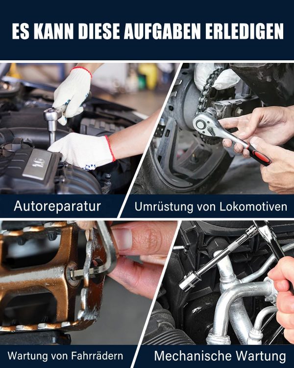 KeZaara 46 Stück Ratschenkasten Knarrenkasten Klein – Bild 5