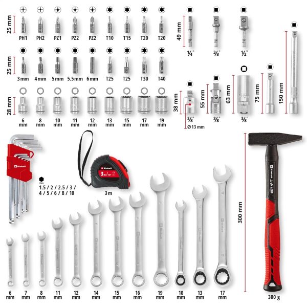 Original Einhell E-CASE 80-tlg. Werkzeugkoffer – Bild 7