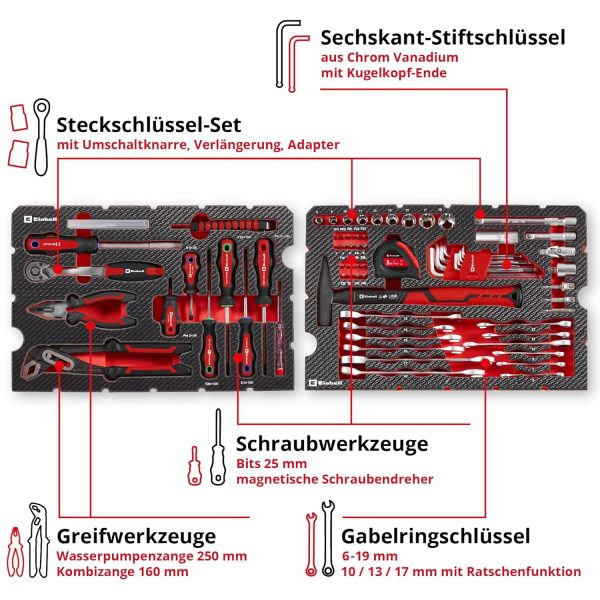 Original Einhell E-CASE 80-tlg. Werkzeugkoffer – Bild 6
