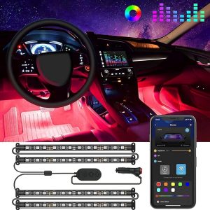 Govee RGB LED Innenbeleuchtung Auto, 4pcs Strip