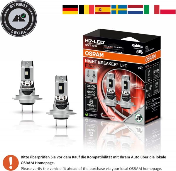 Osram NIGHT BREAKER LED SPEED H7, LED-Fern- und Abblendlicht – Bild 3