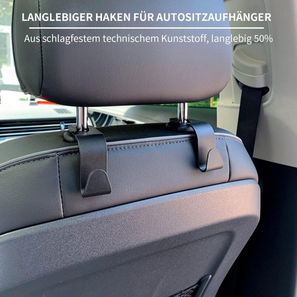 Tao pipe 4 Stück, Auto Kunststoffhaken für Kopfstützen – Bild 3