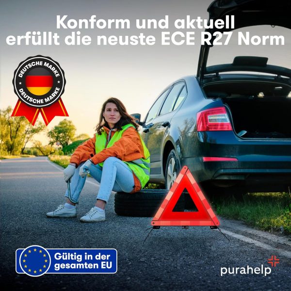 PURAHELP® KFZ Warndreieck Faltbar [Norm 2025 ECE R27] – Bild 5
