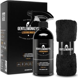GENTLEMONKEYS Profi Lederreiniger Set (500ml + Mikrofasertuch)
