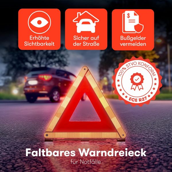 PURAHELP® KFZ Warndreieck Faltbar [Norm 2025 ECE R27] – Bild 2