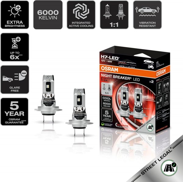 Osram NIGHT BREAKER LED SPEED H7, LED-Fern- und Abblendlicht – Bild 2