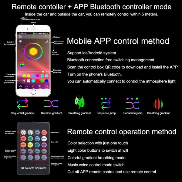 TABEN Umgebungslicht APP-Steuerung + RGB-Fernbedienung – Bild 5
