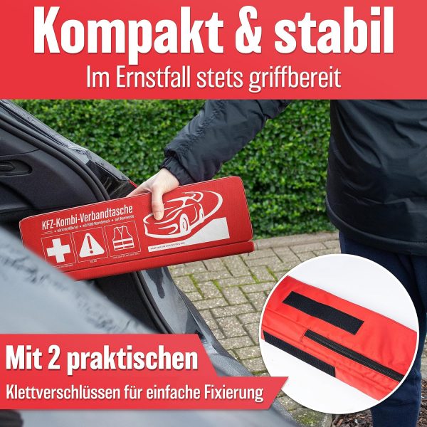 HELDENWERK KFZ Kombitasche - Warndreieck, Warnweste, Verbandskasten – Bild 5