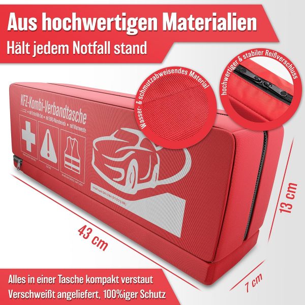 HELDENWERK KFZ Kombitasche - Warndreieck, Warnweste, Verbandskasten – Bild 4